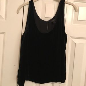 Black velvet Jcrew tank top